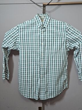 Men's Duluth Traiding CO. Green Plaid Button-Down Shirt Size M